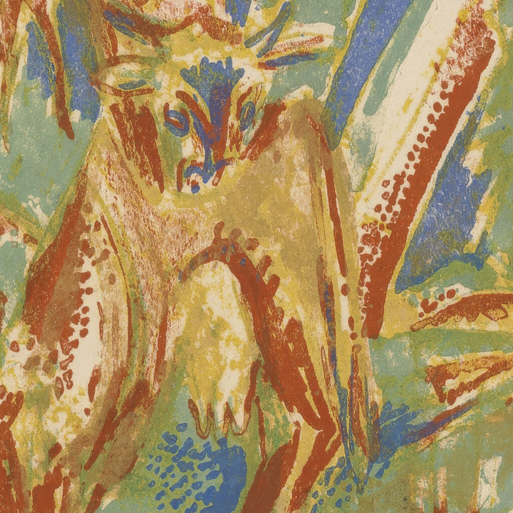Sieben Kuhe und Regenbogen 1919 Ernst Ludwig Kirchner 8 mockup