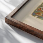 Sieben Kuhe und Regenbogen 1919 Ernst Ludwig Kirchner close up dark wood mockup Sieben Kuhe und Regenbogen 1919 Ernst Ludwig Kirchner close up dark wood mockup