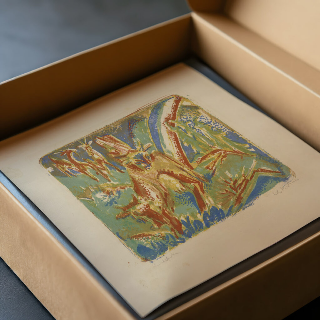 Sieben Kuhe und Regenbogen 1919 Ernst Ludwig Kirchner video mockup Sieben Kuhe und Regenbogen 1919 Ernst Ludwig Kirchner video mockup