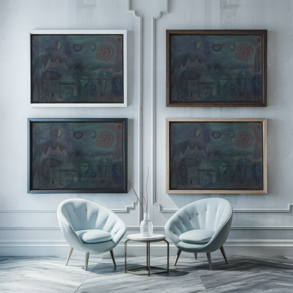 Signs in the Sky 1924 Paul Klee framed posters mockup