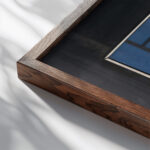 Simultaneous Composition 1929 Theo van Doesburg close up dark wood mockup