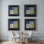 Simultaneous Composition 1929 Theo van Doesburg framed posters mockup