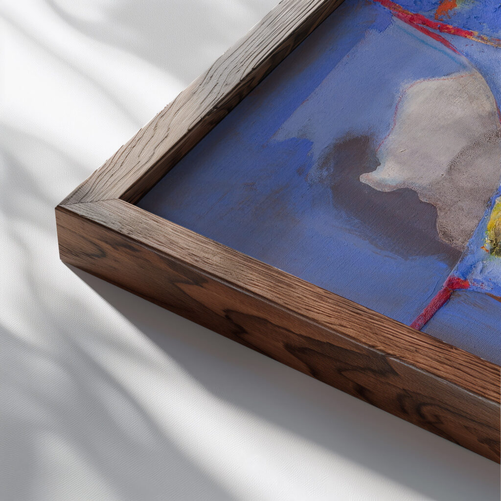 Sinine poll 2007 Tiit Paasuke close up dark wood mockup
