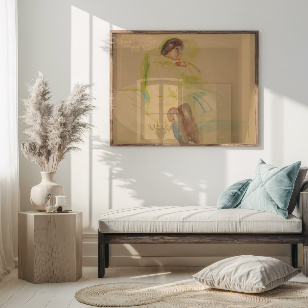 Sittende kvinneakt Ca 1920 Edvard Munch 5 mockup