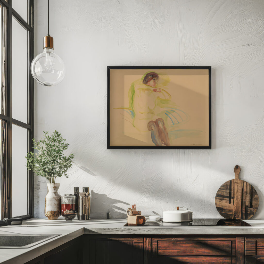 Sittende kvinneakt Ca 1920 Edvard Munch 6 mockup