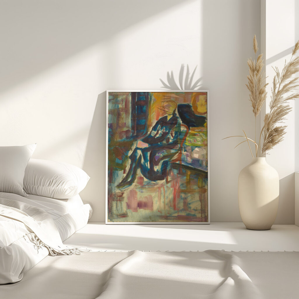 Sittende ung kvinne 1916 Edvard Munch 4 mockup