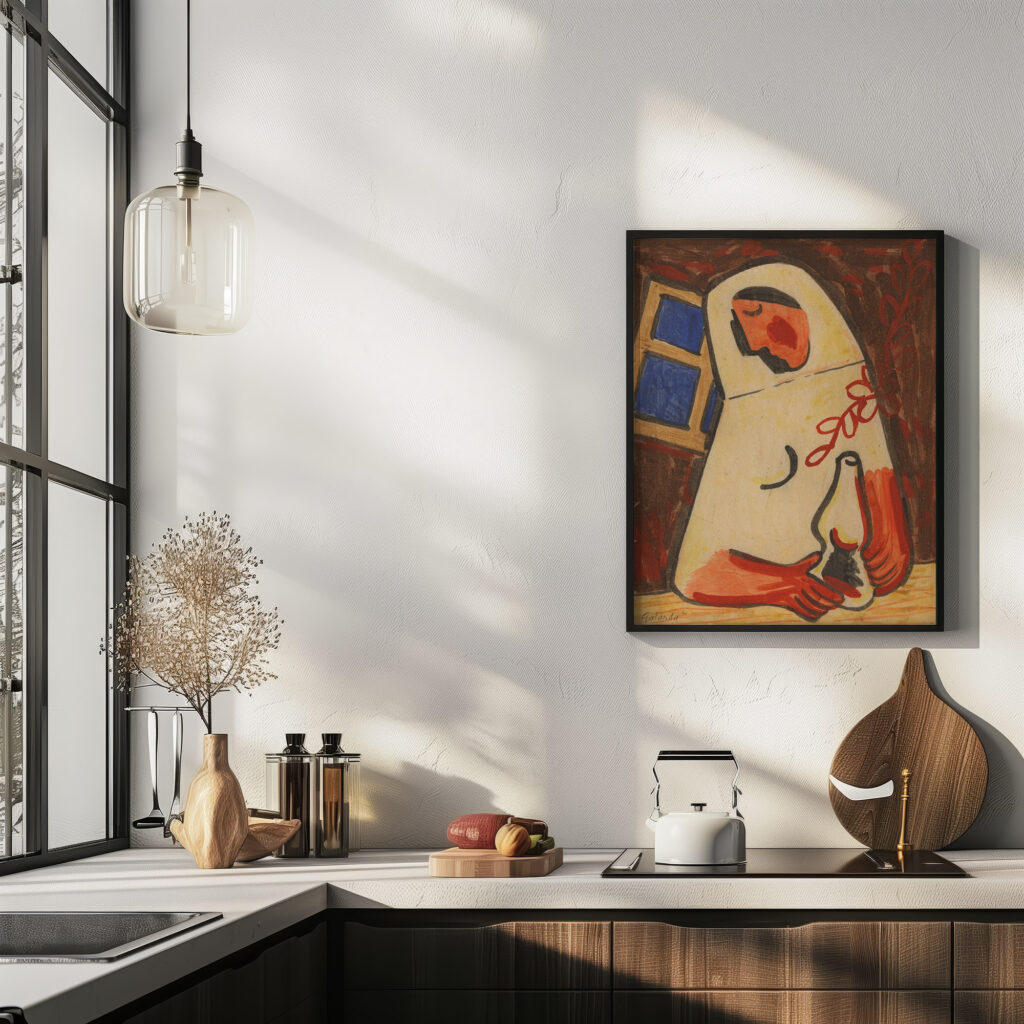 Sitting woman 1938 Mikulas Galanda 6 mockup