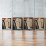 Sitzende 1929 Oskar Schlemmer framed posters mockup
