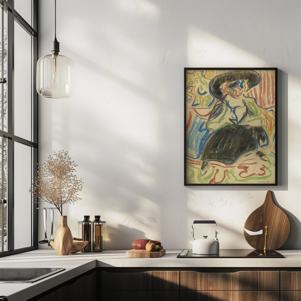 Sitzendes Madchen Mit Hut Seated Girl With A Hat 1904 Ernst Ludwig Kirchner 6 mockup