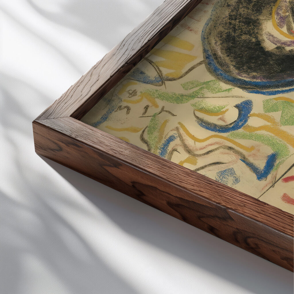 Sitzendes Madchen Mit Hut Seated Girl With A Hat 1904 Ernst Ludwig Kirchner close up dark wood mockup