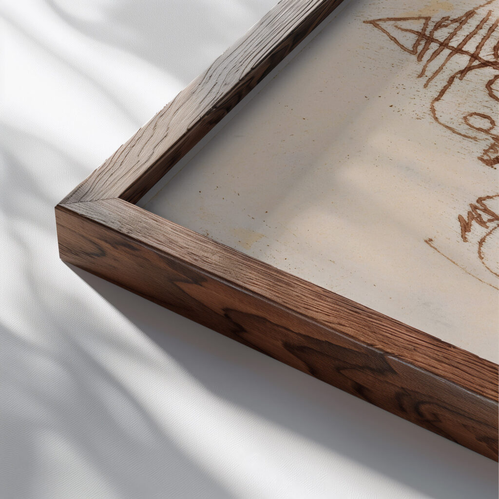 Skelette 1932 Walter Kurt Wiemken close up dark wood mockup