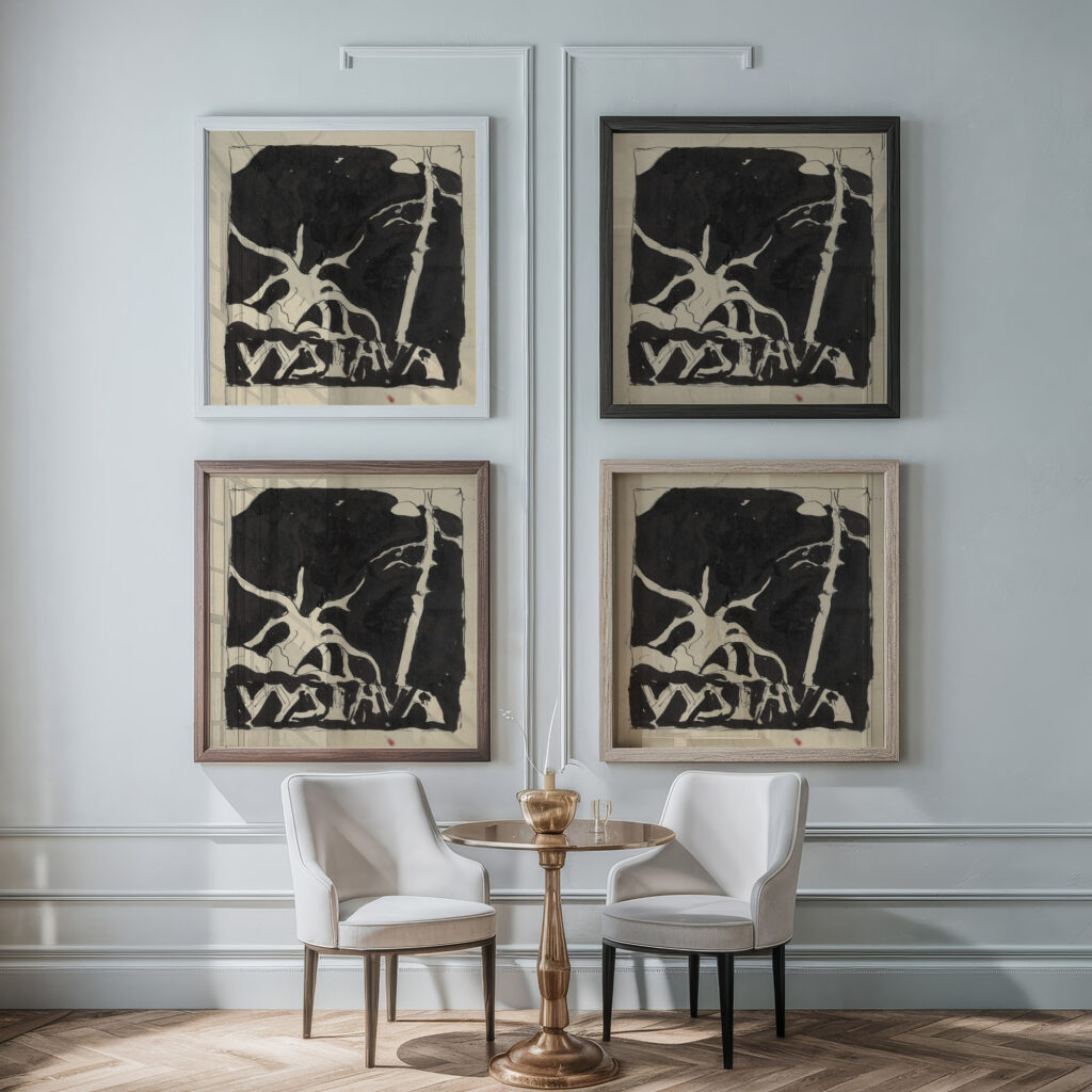 Sketch for an Exhibition Poster 1925–1933 Zolo Palugyay framed posters mockup