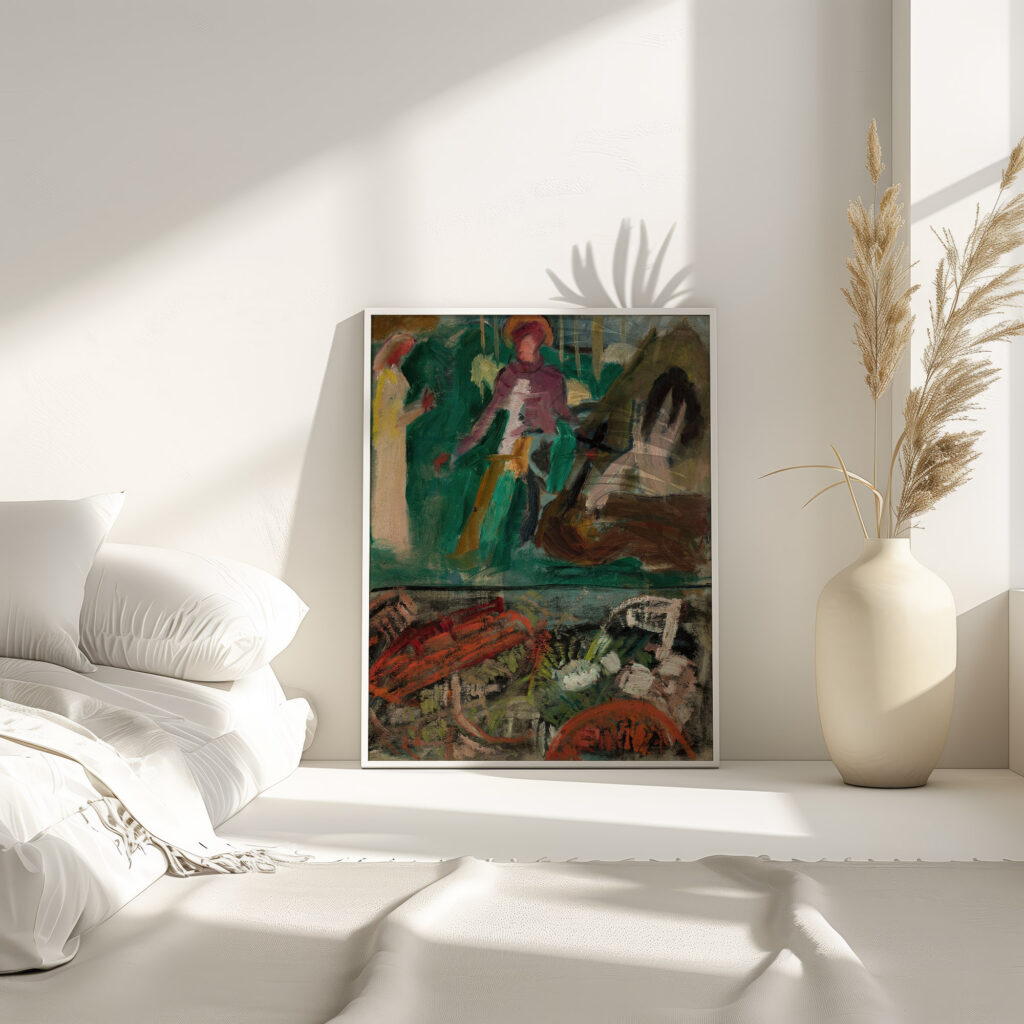 Sketch for the painting ‘Saint George piercing a dragon 1909 Tadeusz Makowski 4 mockup