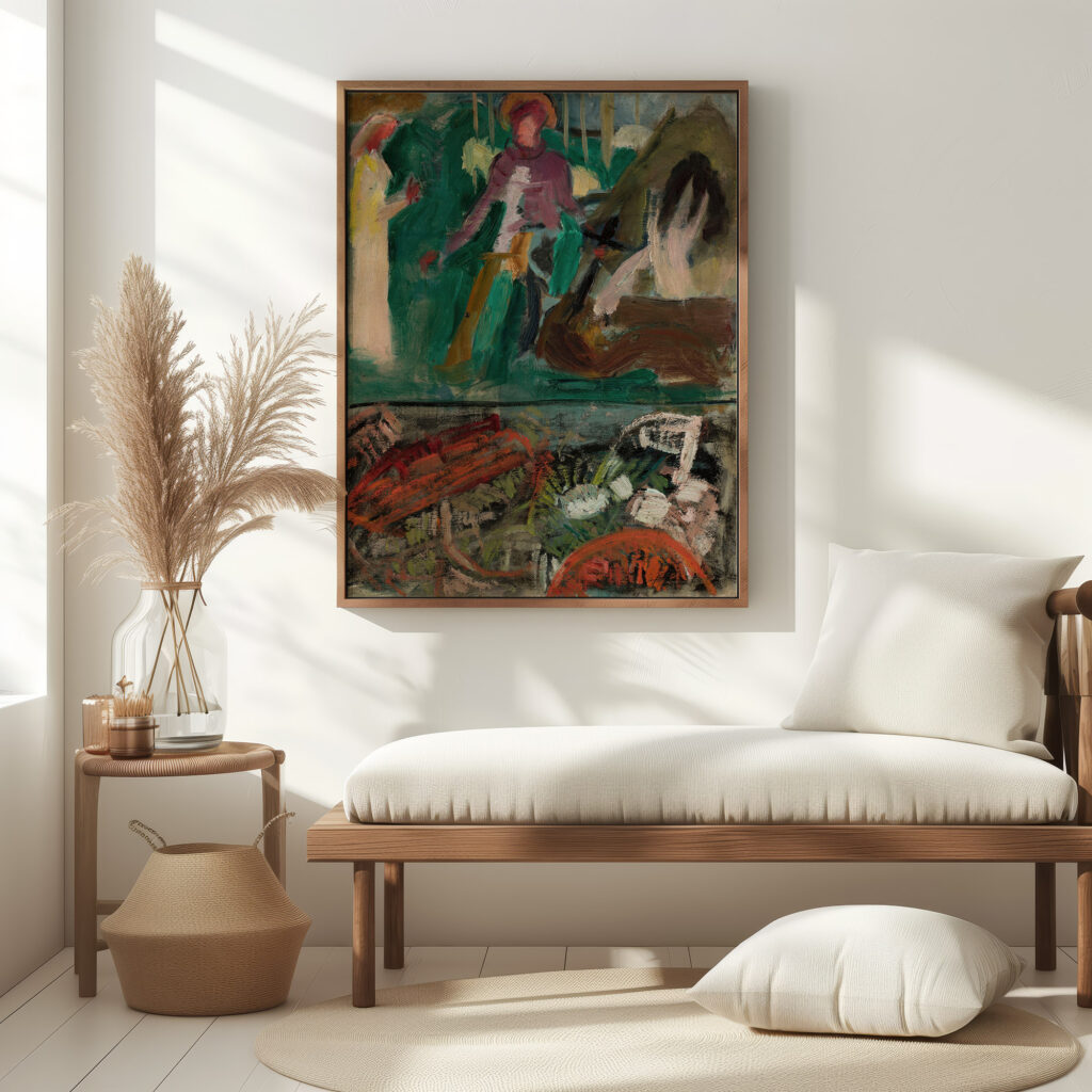 Sketch for the painting ‘Saint George piercing a dragon 1909 Tadeusz Makowski 5 mockup