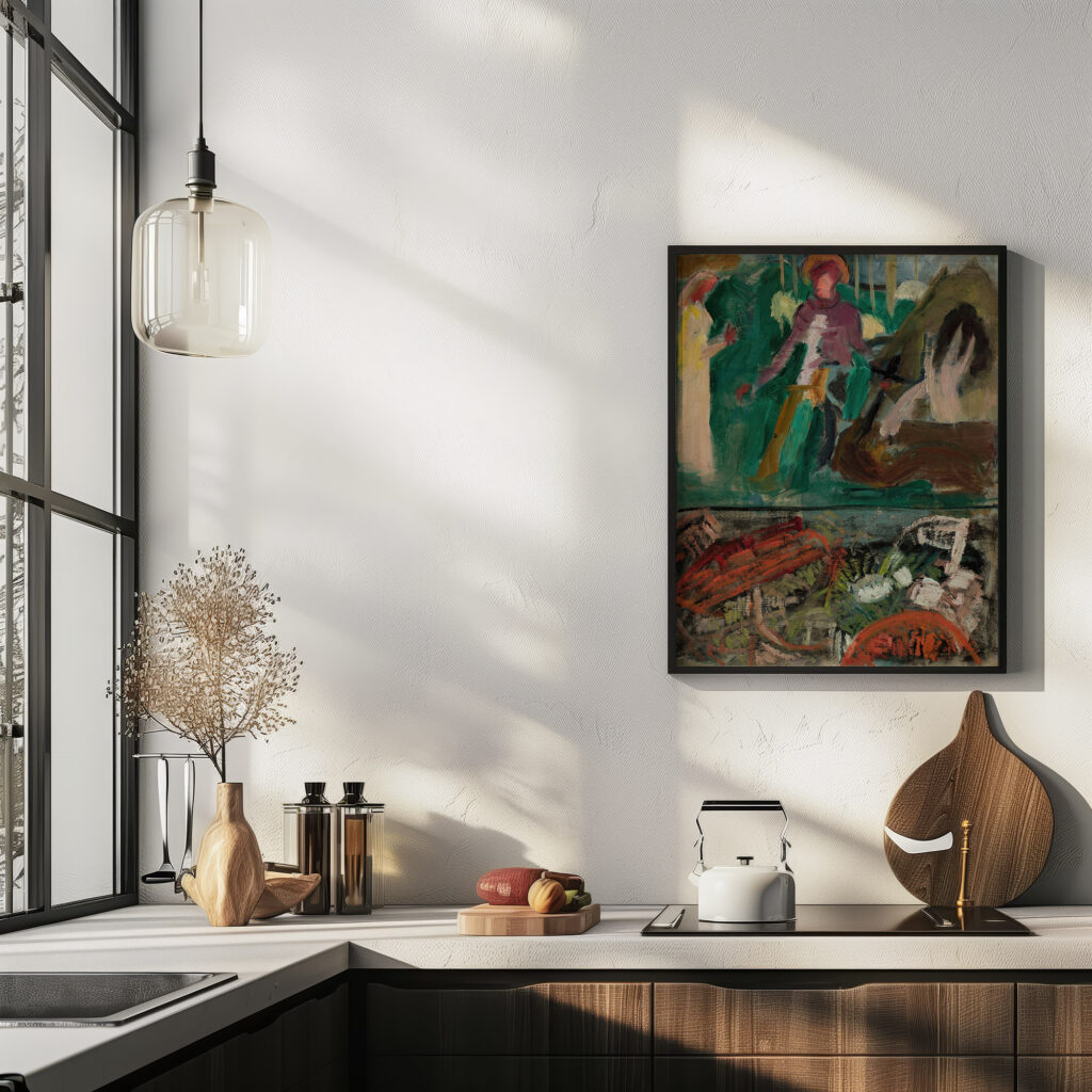 Sketch for the painting ‘Saint George piercing a dragon 1909 Tadeusz Makowski 6 mockup