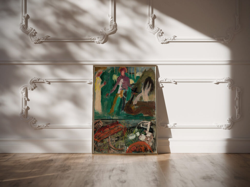 Sketch for the painting ‘Saint George piercing a dragon 1909 Tadeusz Makowski video mockup