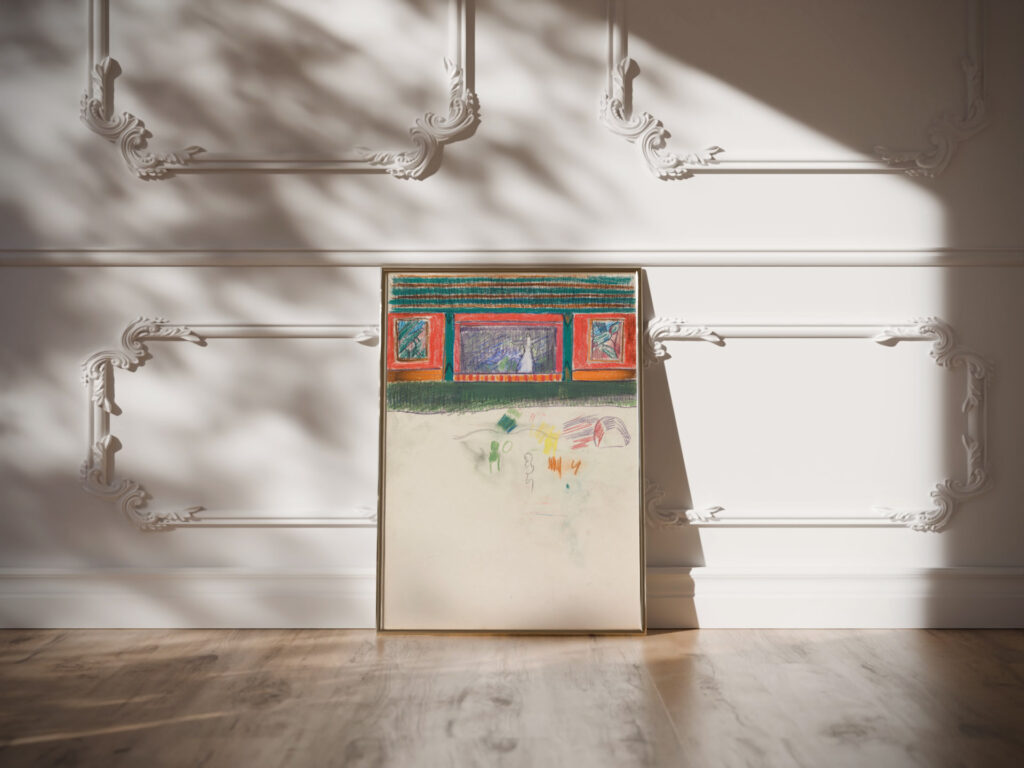 Sketch of Figures and Poles 1912 Spencer Frederick Gore video mockup