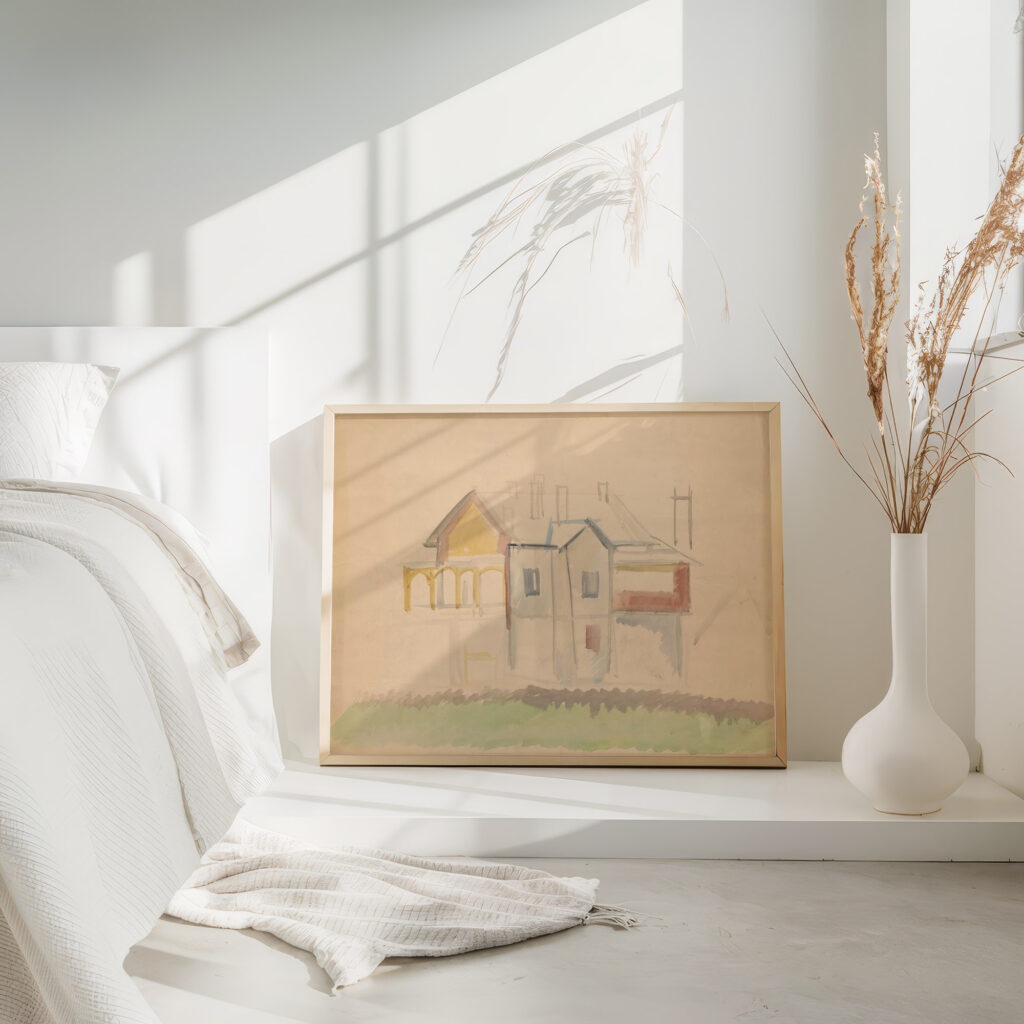 Sketch of buildings 1930 1935 Zygmunt Waliszewski 4 mockup