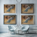 Sketch of the youngman and the pierced maid 1907 Akseli Gallen Kallela framed posters mockup