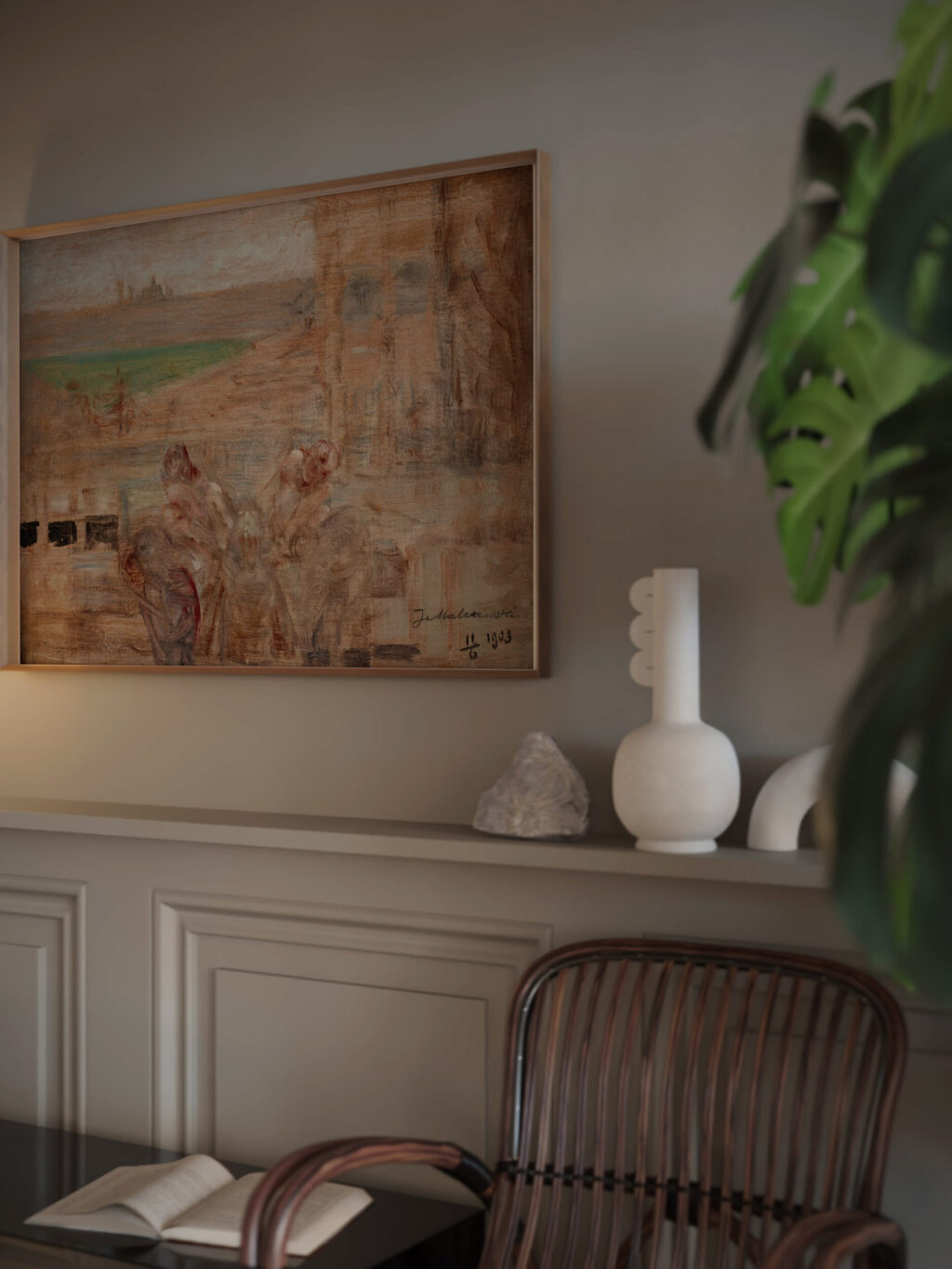 Sketch to ‘The Poisoned Well 1903 Jacek Malczewski video mockup