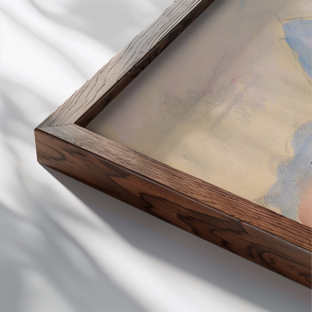 Skicar 20 listov 1930 1935 Arnold Peter Weisz Kubincan close up dark wood mockup