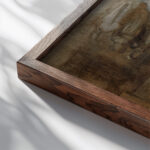 Skizze zu einem Dom Hans Makart close up dark wood mockup