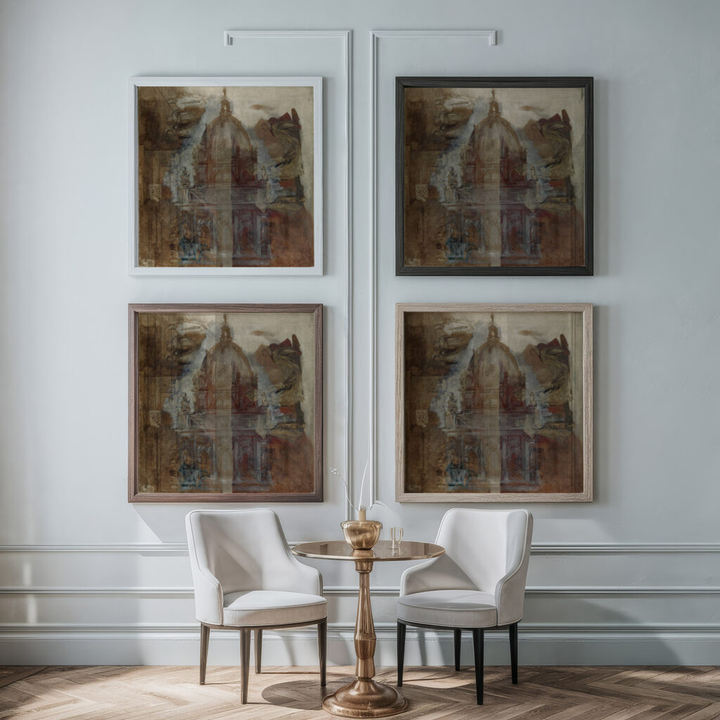 Skizze zu einem Dom Hans Makart framed posters mockup