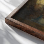 Skizze zur ‘Marter des Hl. Hippolyt 1860–1880 Hans Canon close up dark wood mockup