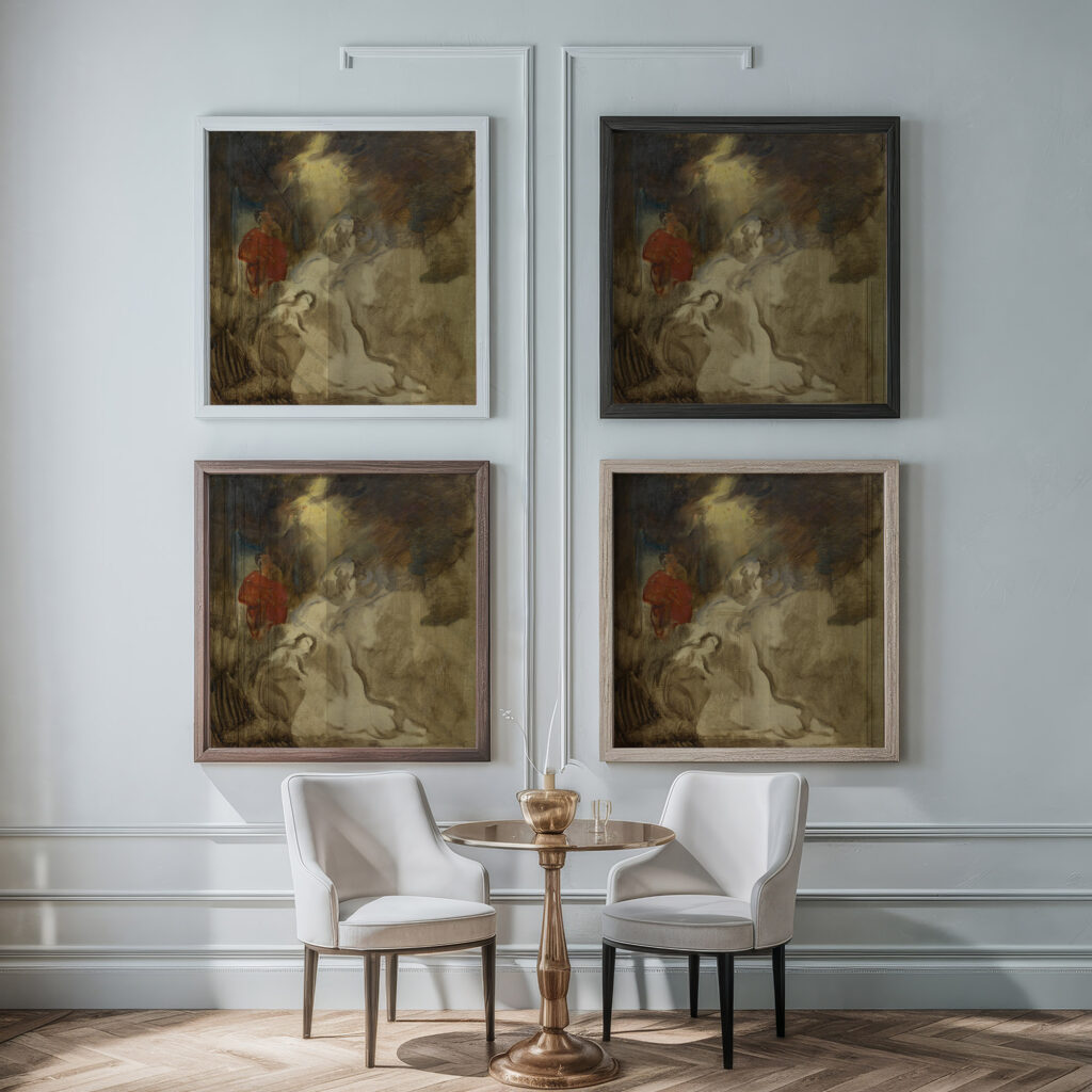 Skizze zur ‘Marter des Hl. Hippolyt 1860–1880 Hans Canon framed posters mockup