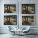 Skog ca. 1911 Arnulf Overland framed posters mockup