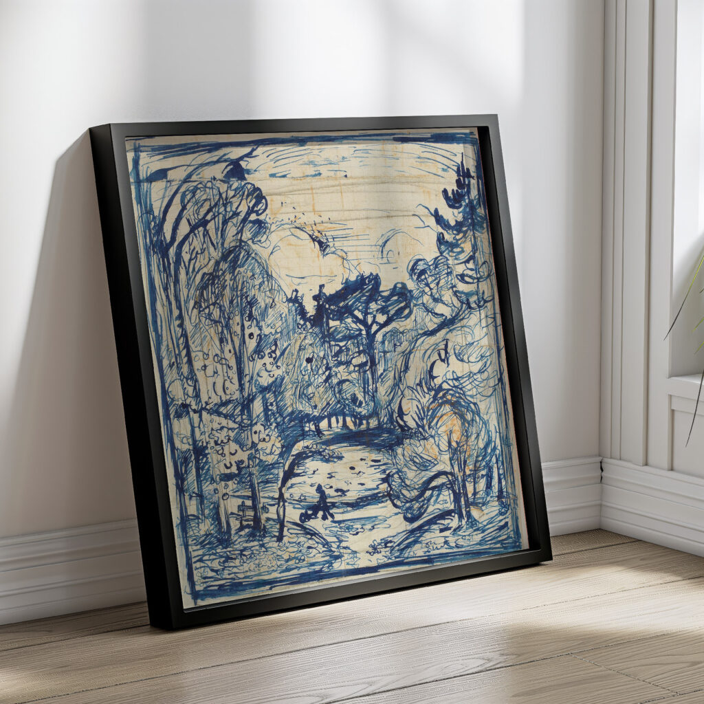 Skovinterieur med braendehugger. La Cote de Grace Honfleur. 1904 – 1907 Emile Othon Friesz 4 mockup Skovinterieur med braendehugger. La Cote de Grace Honfleur. 1904 – 1907 Emile Othon Friesz 4 mockup