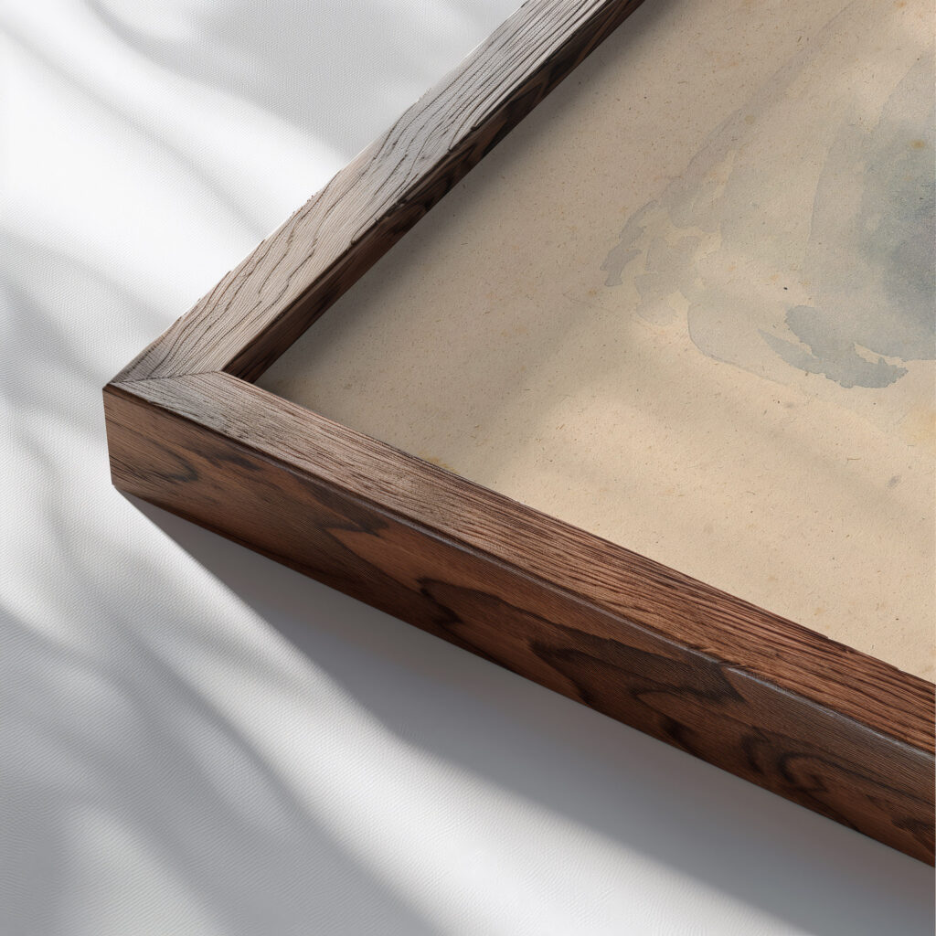 Sky Study – Turners Principle no. 11 Landscape With Hills and Tree no. 12 Thomas Sully close up dark wood mockup