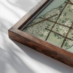 Sky illustration Watanabe Seitei close up dark wood mockup