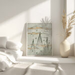 Skyscape with birds flying Watanabe Seitei 4 mockup