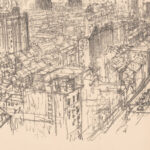 Skyscrapers from the Gladstone 1912 Joseph Pennell 8 mockup