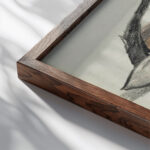 Sleeping Dog circa 1921 –26 Joseph Stella close up dark wood mockup