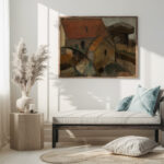 Small house with a red roof 1911 Tadeusz Makowski 5 mockup