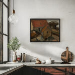 Small house with a red roof 1911 Tadeusz Makowski 6 mockup