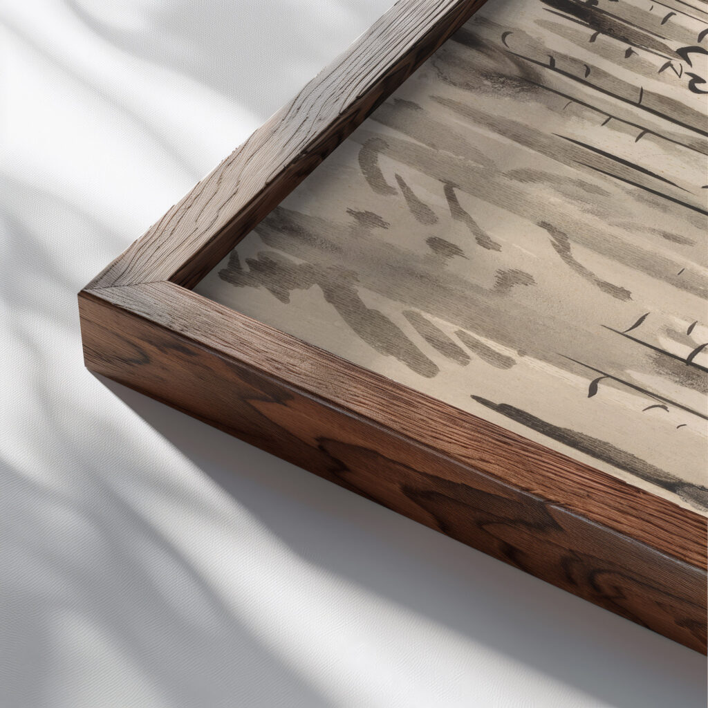 Smrekovica 1940 Arnold Peter Weisz Kubincan close up dark wood mockup