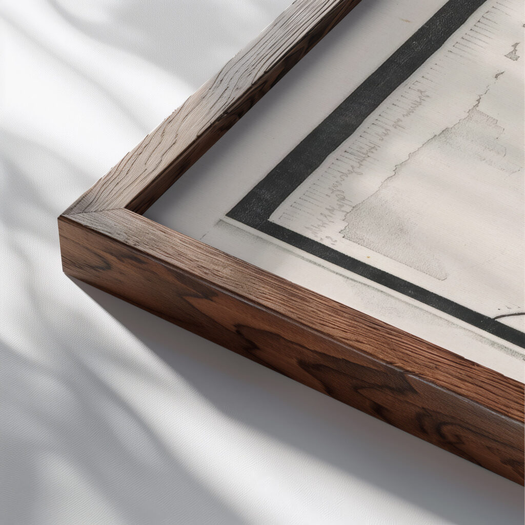 Sneeuw op het Hollengebirge 1926 Reijer Stolk close up dark wood mockup