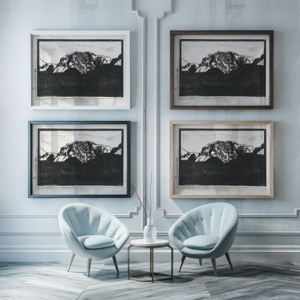Sneeuw op het Hollengebirge 1926 Reijer Stolk framed posters mockup