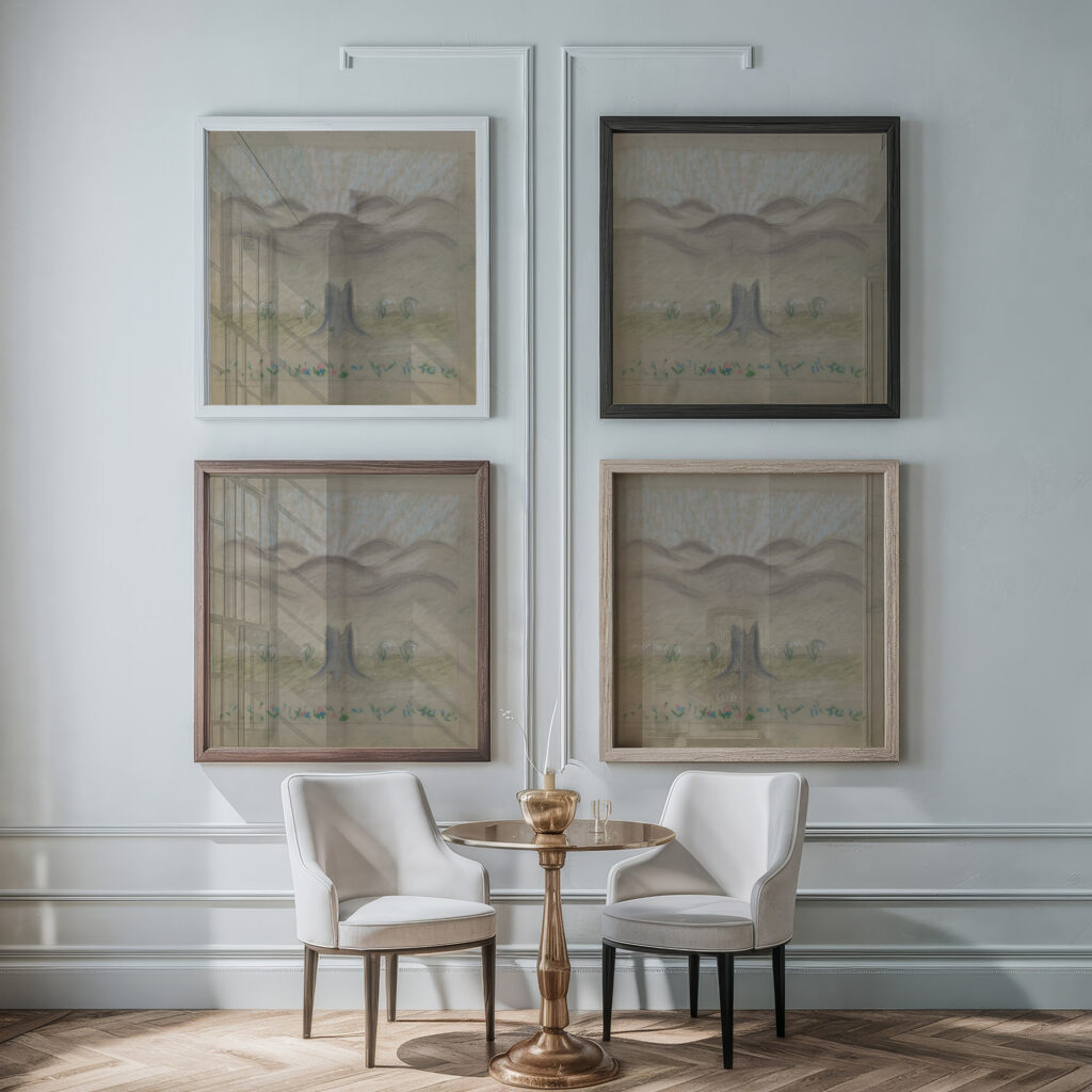 Snowdrops in a Glade 1925–1944 Arnold Peter Weisz Kubincan framed posters mockup