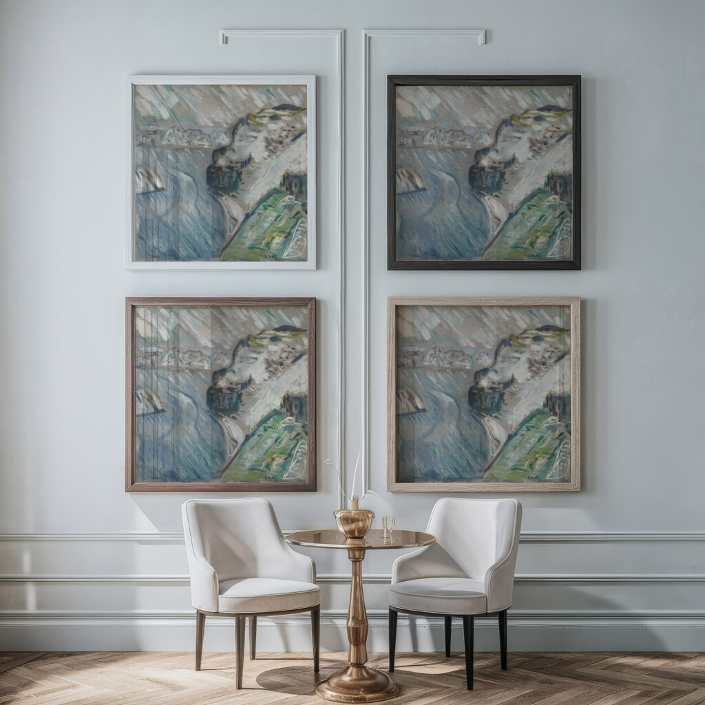 Snowstorm by the Sea 1910–12 Edvard Munch framed posters mockup