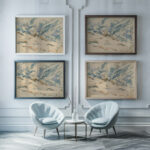 Snowy Mountainside 1931 Zolo Palugyay framed posters mockup