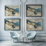 Snowy Plain in the Mountains 1930 Zolo Palugyay framed posters mockup