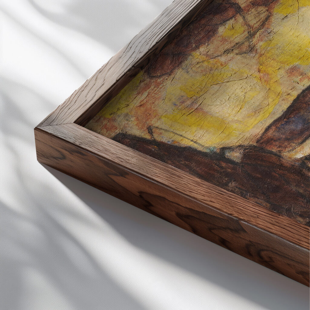 Soest ca 1916 Christian Rohlfs close up dark wood mockup