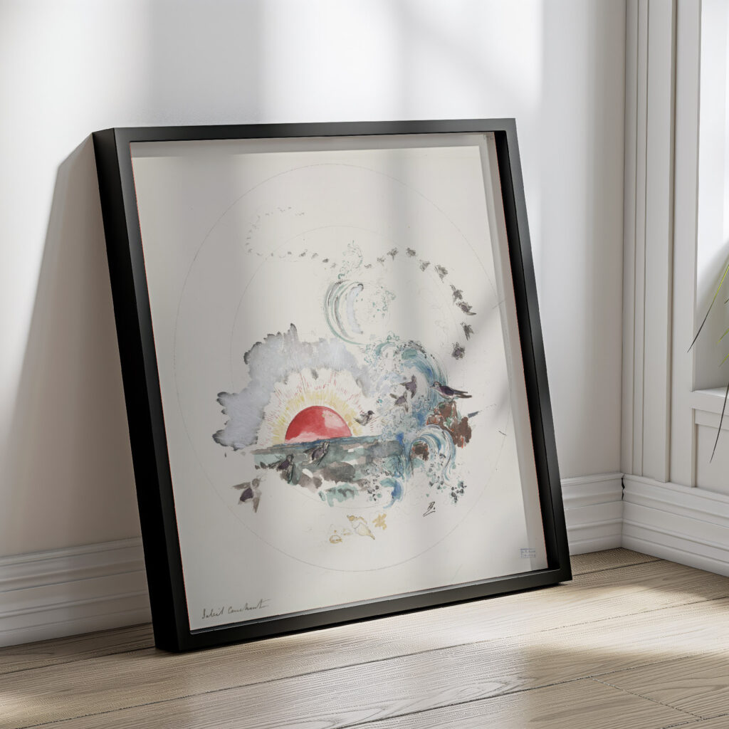 Soleil couchant. 1875 Felix Bracquemond 4 mockup