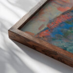 Soller Mallorca Joaquin Mir Trinxet close up dark wood mockup