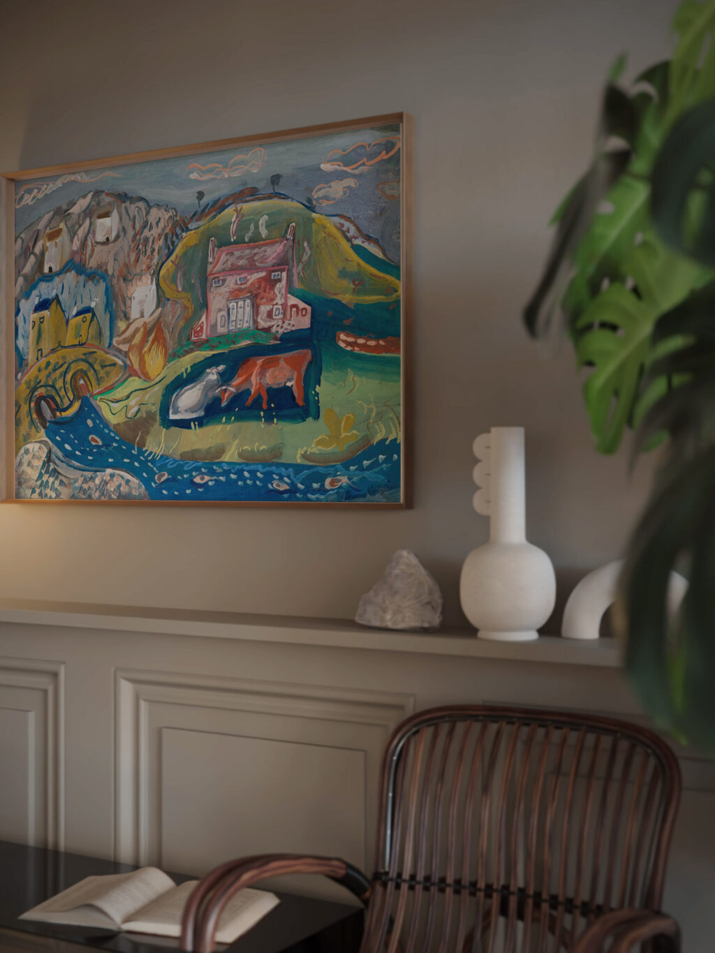 Solva Fishing Village in Pembrokeshire 1936 Frances Hodgkins video mockup