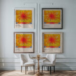 Sonne around 1921 Karl Wiener framed posters mockup
